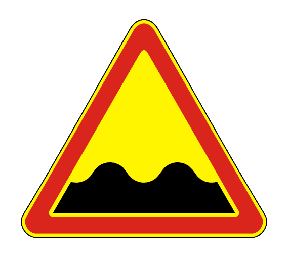 Дорожный знак 1.16 (временный) Неровная дорога