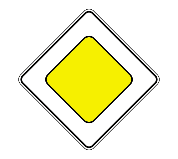 Дорожный знак 2.1 Главная дорога