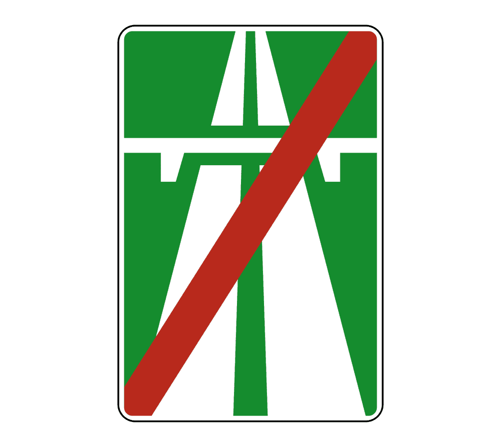 Дорожный знак 5.2 Конец автомагистрали