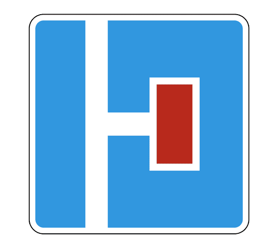 Дорожный знак 6.8.2 Тупик